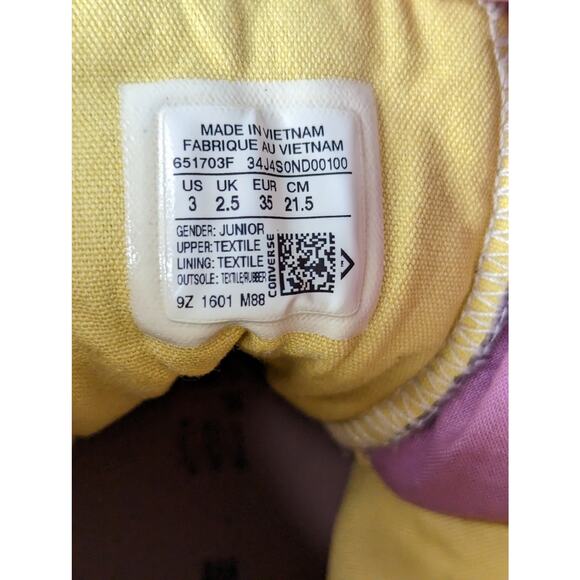 Converse All Star Chuck Taylor 651703F Hi Party Blue Paint Splatter Lace Youth 3 - Picture 6 of 9